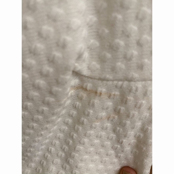 Strapless Off White Dress w Clear Beading Detail - Picture 5 of 5